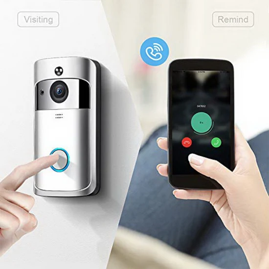 720p HD Smart WiFi беспроводной домашний визуальный водонепроницаемый кольцевой дверной звонок телефон камера видео дверной звонок домофон или квартира